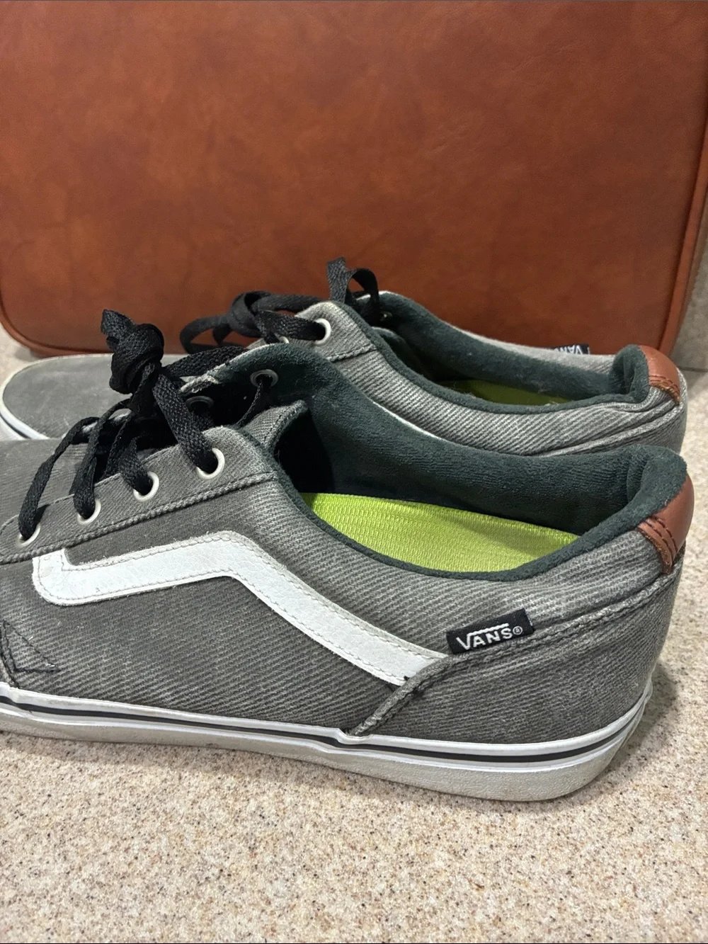 Vans Men’s Gray Canvas Low-Top Sneakers Size 13